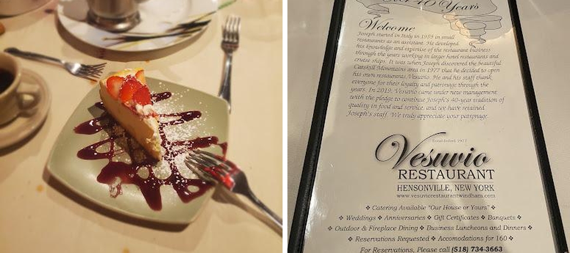 Vesuvio Restaurant Menu