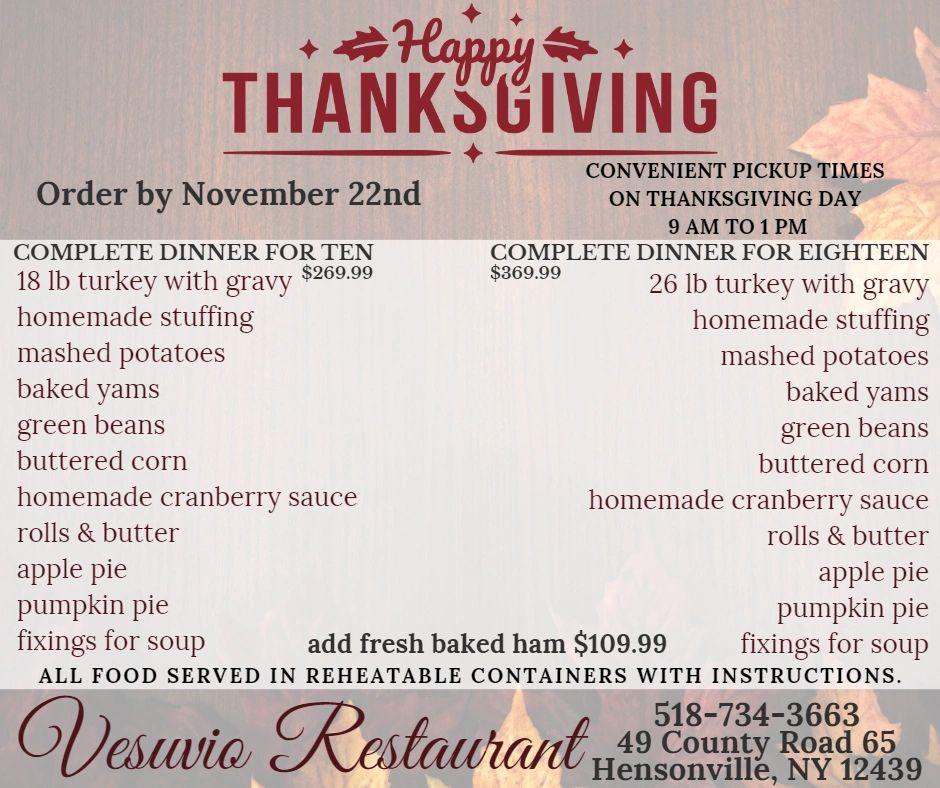 Vesuvio Restaurant Menu image 1